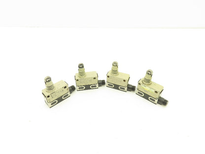 Omron D4E-1A10N Slim Compact Limit Switch Roller Plunger 0.5A 30VDC Lot of 4