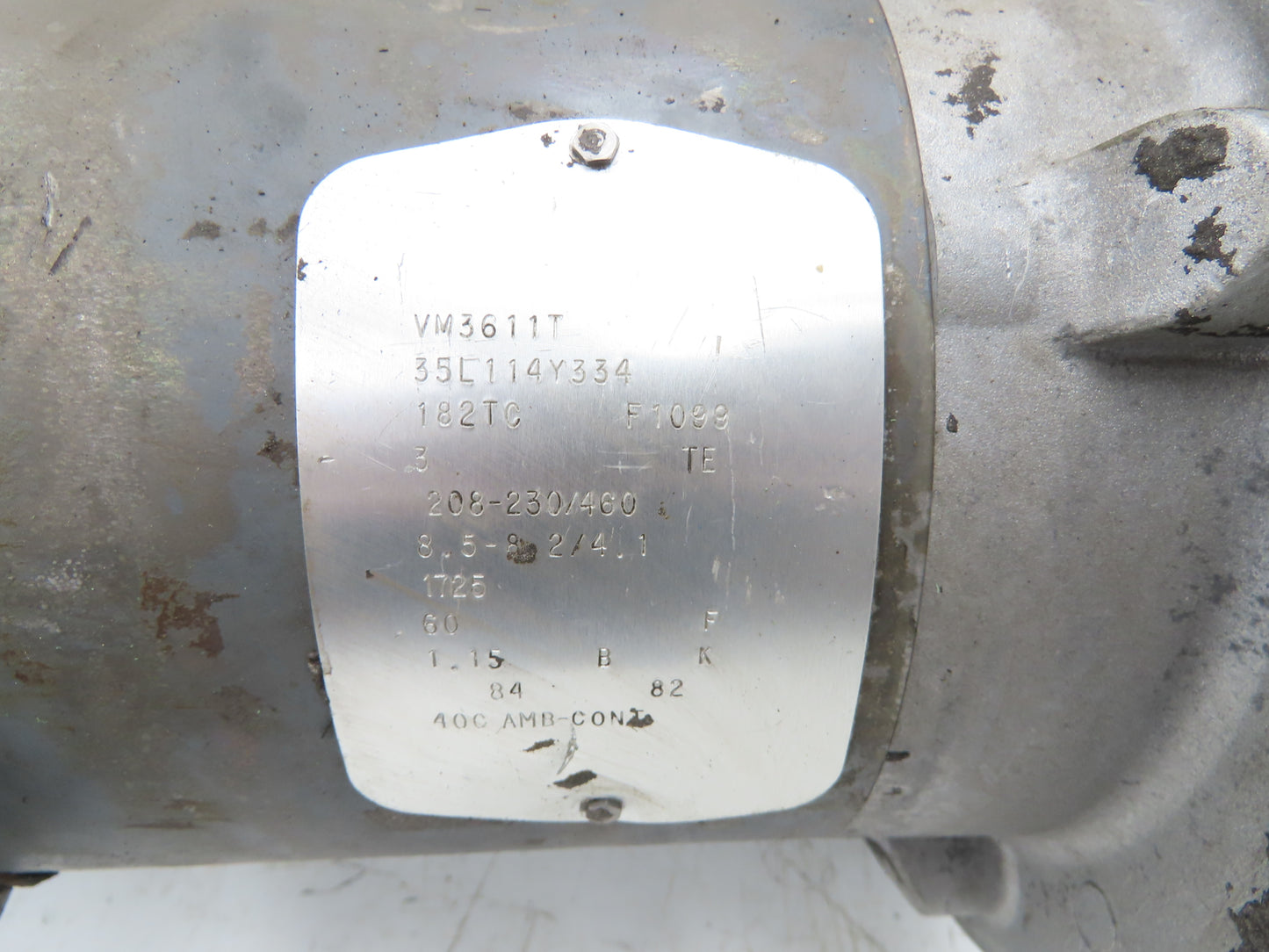 Baldor VM3611T Gearmotor 15:1 Tigear Reducer 3Hp 115rpm Dual Output 230/460V 3PH