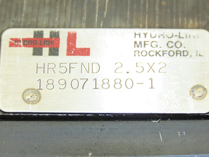 Hydro-Line HR5FND2.5X2 Double Rod Hydraulic Cylinder 2.5" Bore 2" Stroke 1000psi