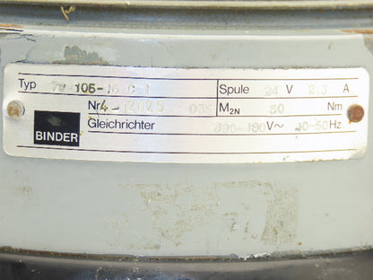 Binder 32 234 28H00 52 72 105-16 C 1 Electromagnetic Brake For Servo Motor 24V