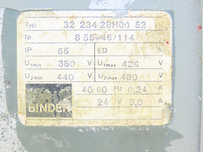 Binder 32 234 28H00 52 72 105-16 C 1 Electromagnetic Brake For Servo Motor 24V