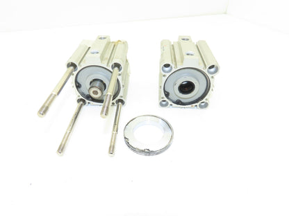 SMC CDQ2B63C-J3699XC11 Two Stage Pneumatic Cylinder 63mm Bore 30mm Stroke 145psi