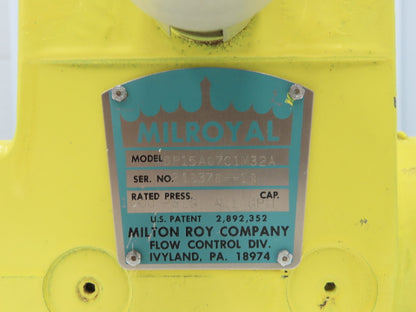 Milton Roy MDP15A07C1M32A Milroyal Metering Pump 4.1 GPH 1000 PSI