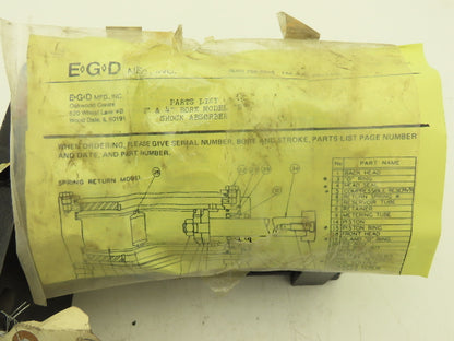 E.G.D. SS20 Spring Return Hydraulic Shock Absorber 2" Bore 3" Stroke 47100 In-Lb