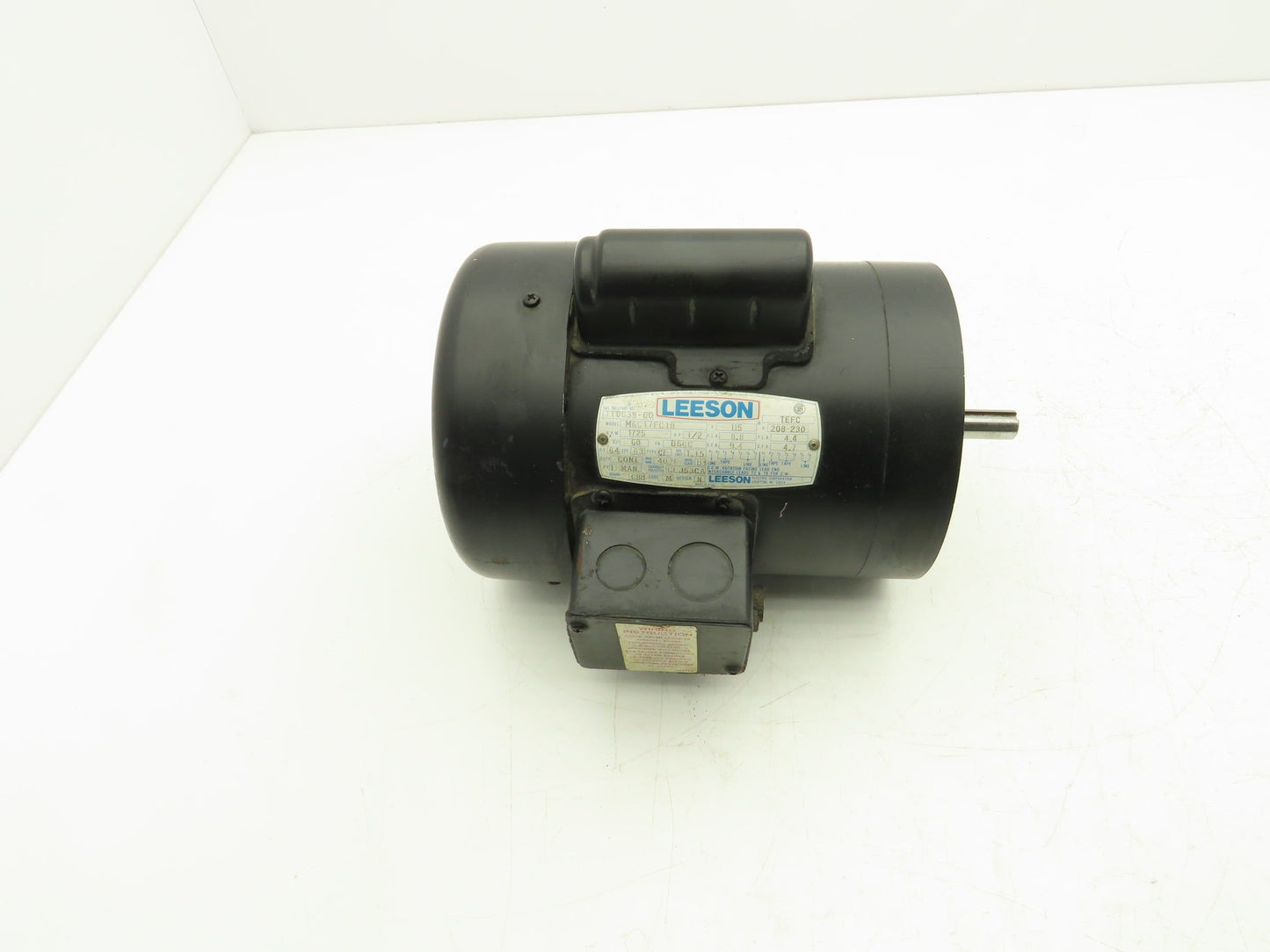 Leeson M6C17FC1B Single Phase AC Motor .5Hp 1725 RPM 115/230V 1PH D56C 110039-00