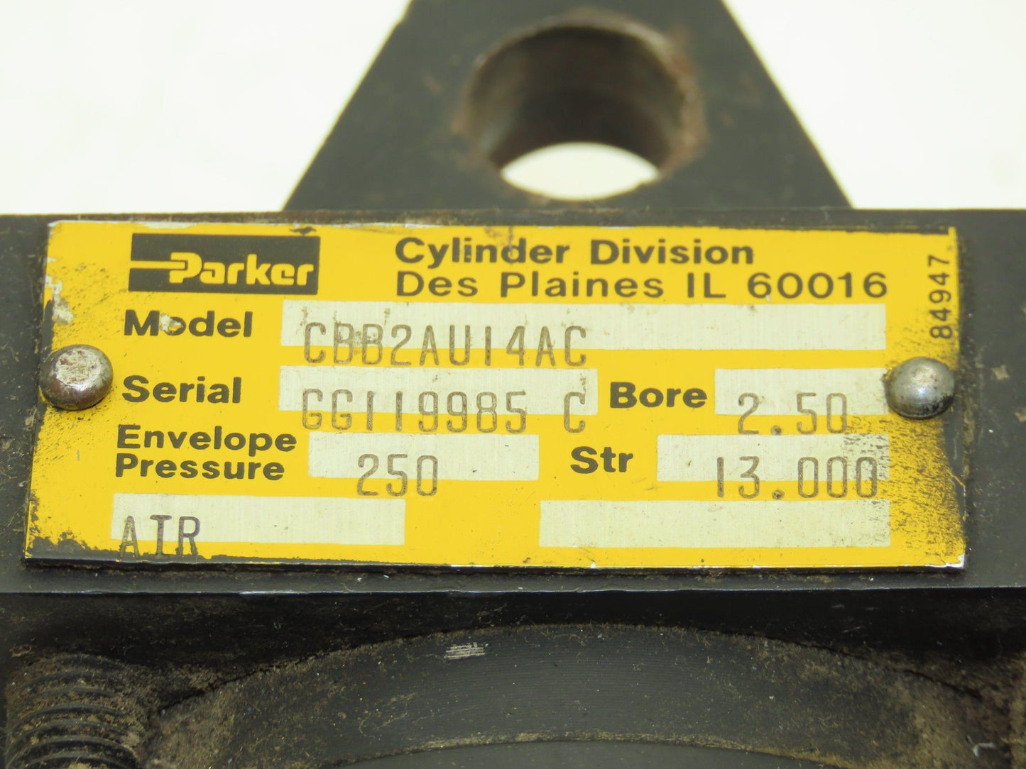 Parker CBB2AU14AC Pneumatic Air Cylinder 2.5" Bore 13" Stroke 250psi *Read*