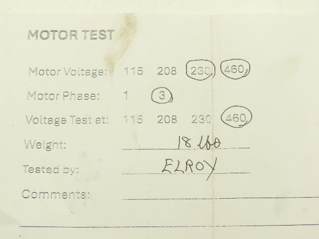 Siemens 056 10807 01 Squirrel Cage Blower Fan .26kw 3400rpm 230/460V 3PH
