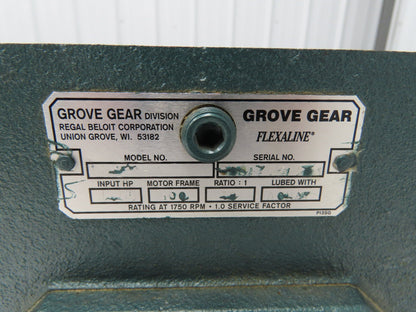 Grove Gear BM226-2 Flexaline Gearbox 30:1 Reducer 1.65Hp 58rpm LH Output 56C