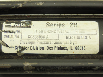 Parker CH2HCT19A/C Hydraulic Cylinder 1.5" Bore 9" Stroke 3000psi