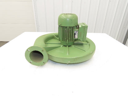 D4 Centrifugal Blower 406 CFM 3/4Hp 3410rpm 230/460V 3Ph 5-1/4" Outlet Flange