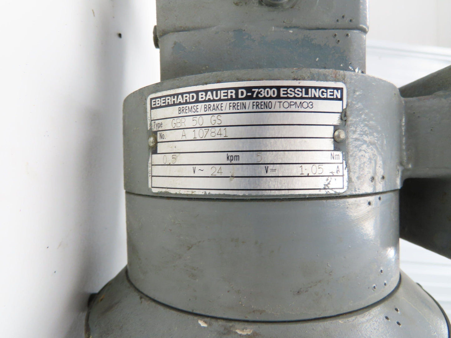 Bauer NPK830CFG00-111/200T-B-S Brake Gearmotor 165rpm 18:1 750W 85V w/Tacho