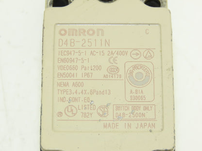 Omron D4B-2511N Roller Rocker Limit Switch IP67 400V 2A Lot of 3