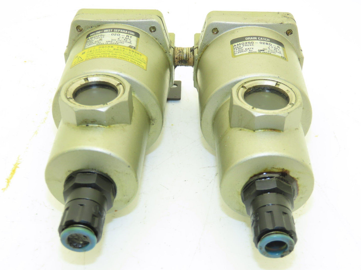 SMC AMG250-02BD-R Micro Mist Separator Drain Catch Assembly 1/4" NPT 145 psi