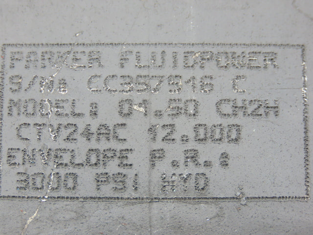 Parker CH2HCTV24AC Hydraulic Cylinder 1.5" Bore 12" Stroke 3000psi