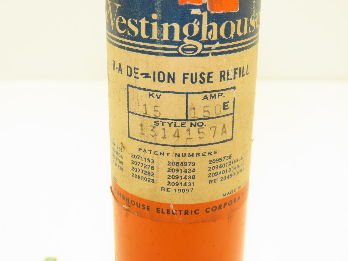 Westinghouse 1314157A B-A DE Ion Fuse Refill 15kv 150 Amp 150E