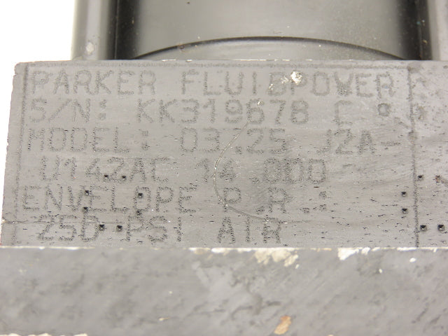 Parker J2A-U142AC Pneumatic Air Cylinder 3.25" Bore 14" Stroke 250psi