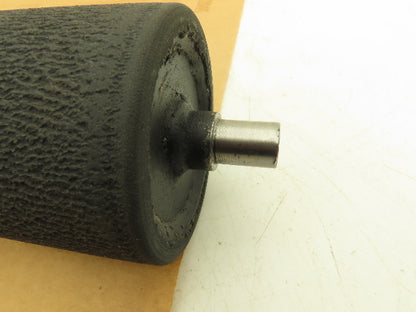Stretch Film Shrink Wrap Roller Padded Rubber Coated Roller 4"x 21" Black