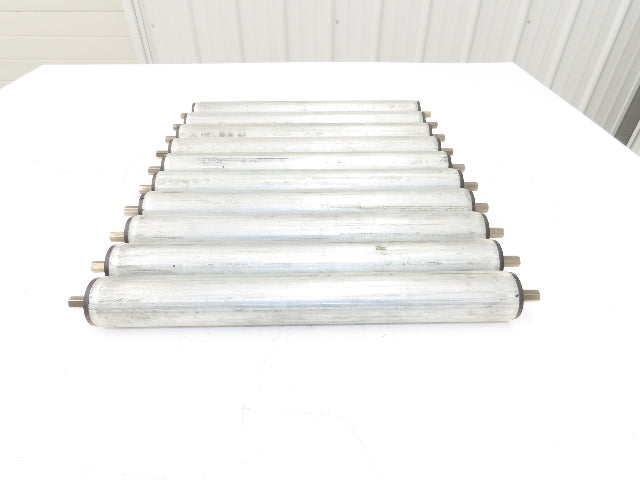 Rolcon 1.9"x 16"BF Galvanized Gravity Conveyor Roller 7/16" Hex Axle Lot of 10