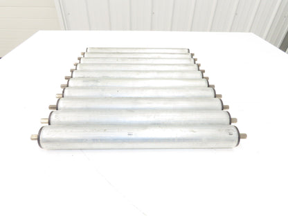 Rolcon 1.9"x 16"BF Galvanized Gravity Conveyor Roller 7/16" Hex Axle Lot of 10
