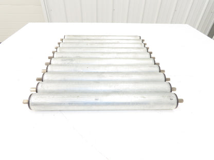 Rolcon 1.9"x 16"BF Galvanized Gravity Conveyor Roller 7/16" Hex Axle Lot of 10
