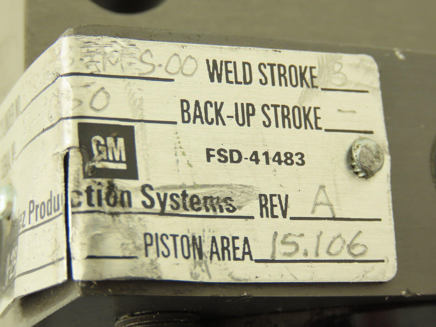Gonzalez Production systems 2 Stage Pneumatic Air Cylinder 3" Bore 3" Stroke