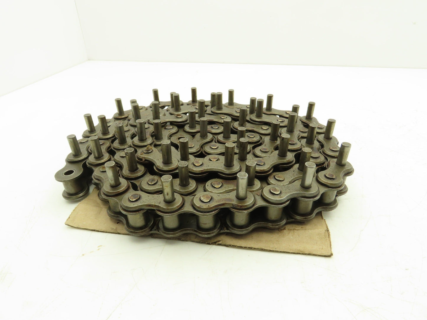 Diamond Roller Chain #100 Riveted E1 Pin Attachment 10' Single Strand 1.25"Pitch