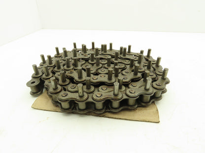 Diamond Roller Chain #100 Riveted E1 Pin Attachment 10' Single Strand 1.25"Pitch