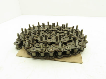 Diamond Roller Chain #100 Riveted E1 Pin Attachment 10' Single Strand 1.25"Pitch