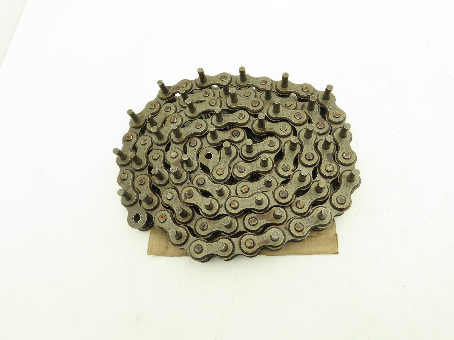 Diamond Roller Chain #100 Riveted E1 Pin Attachment 10' Single Strand 1.25"Pitch