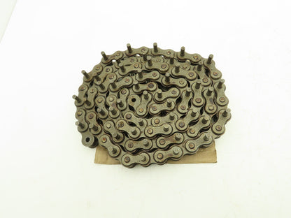 Diamond Roller Chain #100 Riveted E1 Pin Attachment 10' Single Strand 1.25"Pitch