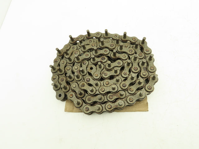 Diamond Roller Chain #100 Riveted E1 Pin Attachment 10' Single Strand 1.25"Pitch