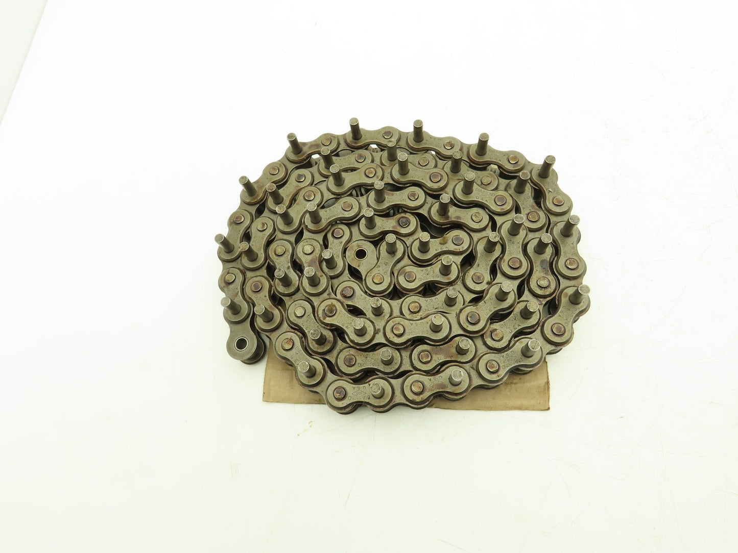 Diamond Roller Chain #100 Riveted E1 Pin Attachment 10' Single Strand 1.25"Pitch