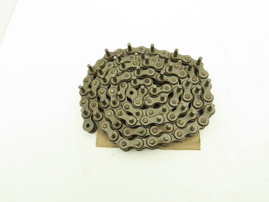 Diamond Roller Chain #100 Riveted E1 Pin Attachment 10' Single Strand 1.25"Pitch