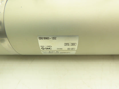 SMC CDG1BN63-125Z Round Pneumatic Air Cylinder 63mm Bore 125mm Stroke 145psi