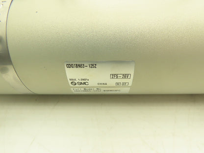 SMC CDG1BN63-125Z Round Pneumatic Air Cylinder 63mm Bore 125mm Stroke 145psi