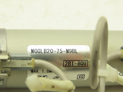 SMC MGGLB20-75-M9BL Round Pneumatic Air Cylinder 20mm Bore 75mm Stroke 145psi