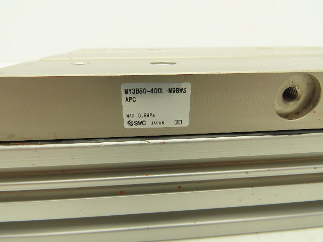 SMC MY3B50-400L-M9BWS Pneumatic Rodless Slide Cylinder 50mm Bore 400mm Stroke
