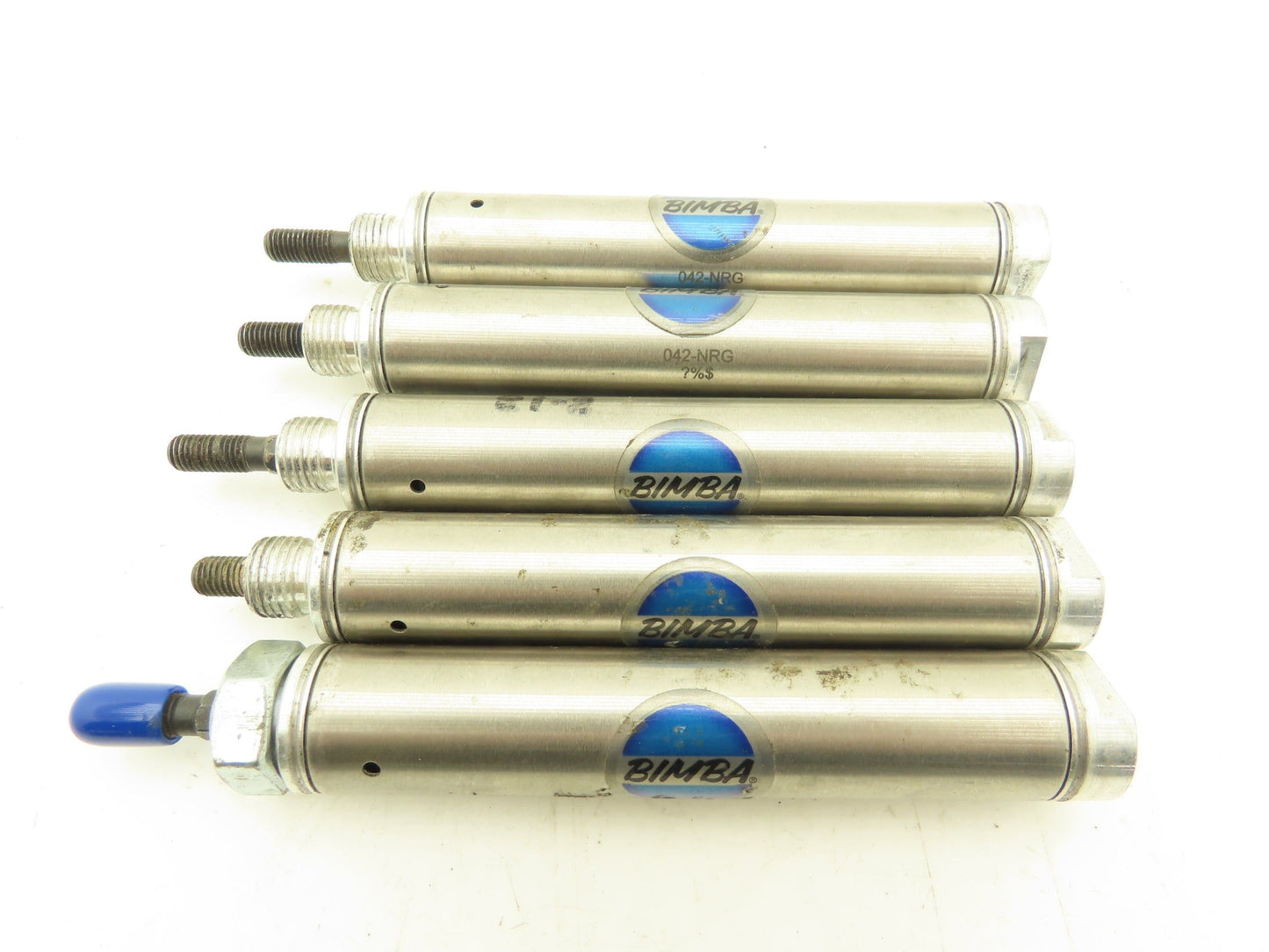Bimba 042NRG Air Cylinder 3/4" Bore x 2" Stroke Single Act Non-Rotating Lot of 5
