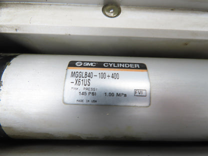 SMC Pneumatic External Guided Cylinder 40mm Bore 100mm+400mm Stroke