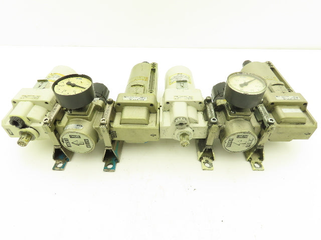 SMC AR40-N04-Z Regulator Filter Lubricator Assembly 1/2" NPT 125 psi Lot of 2
