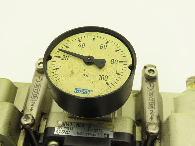 SMC AR40-N04-Z Regulator Filter Lubricator Assembly 1/2" NPT 125 psi Lot of 2