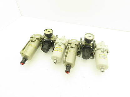 SMC AR40-N04-Z Regulator Filter Lubricator Assembly 1/2" NPT 125 psi Lot of 2