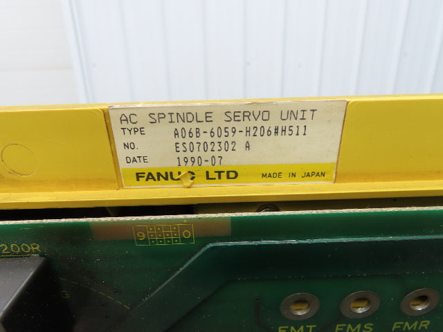 Fanuc A06B-6059-H206#H511 AC Spindle Servo Unit Drive