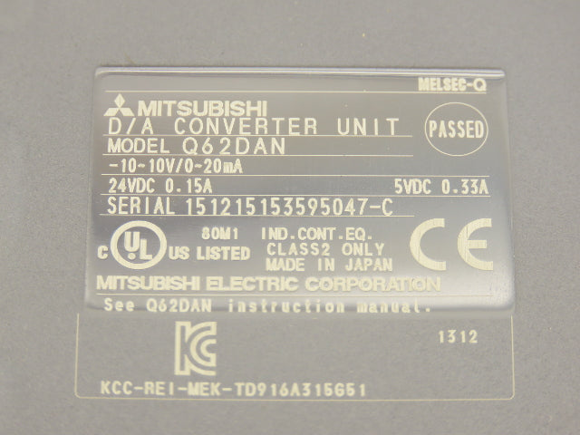 Mitsubishi Q62DAN Melsec-Q CPU Data Converter Unit