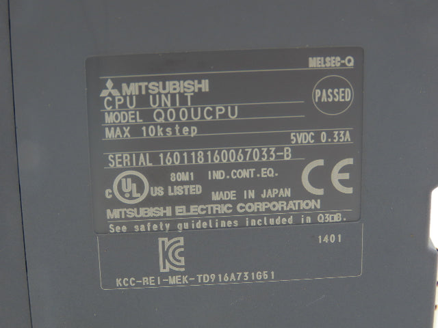 Mitsubishi Q00UCPU Melsec-Q Universal Programmable Logic Controller