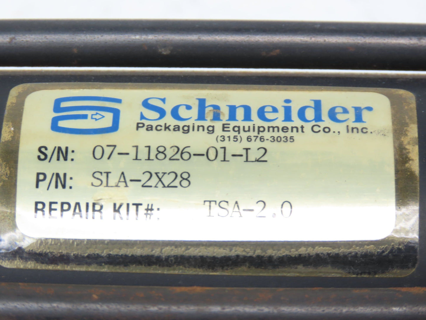 Schneider SLA-2X28 Pneumatic Air Cylinder 2" Bore 28" Stroke 250psi