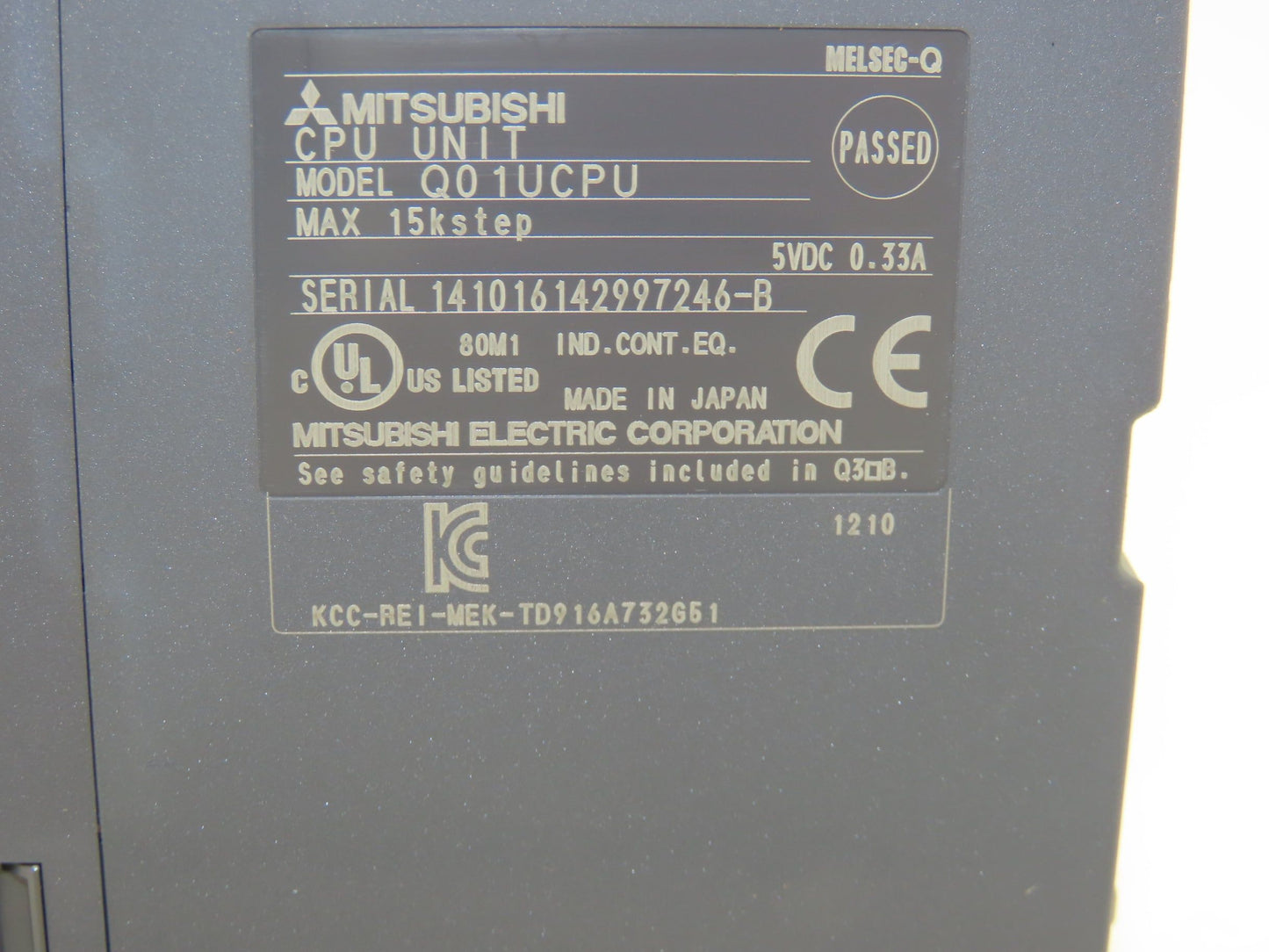 Mitsubishi Q01UCPU Melsec-Q Universal Programmable Logic Controller 15kstep