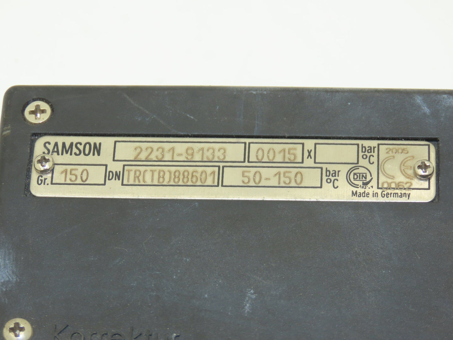 Sampson 2231-9133 0015 Thermostatic Water Valve 50-150°C 24"