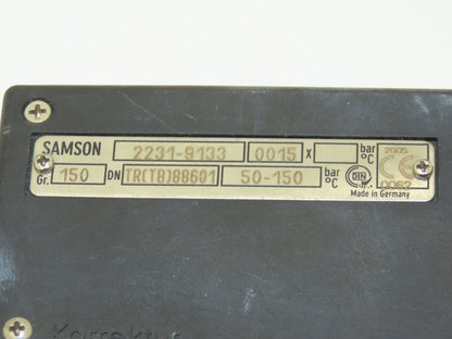 Sampson 2231-9133 0015 Thermostatic Water Valve 50-150°C 24"