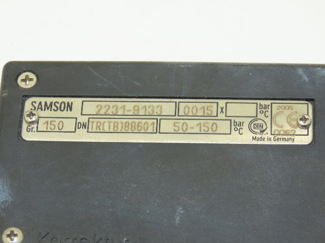 Sampson 2231-9133 0015 Thermostatic Water Valve 50-150°C 24"